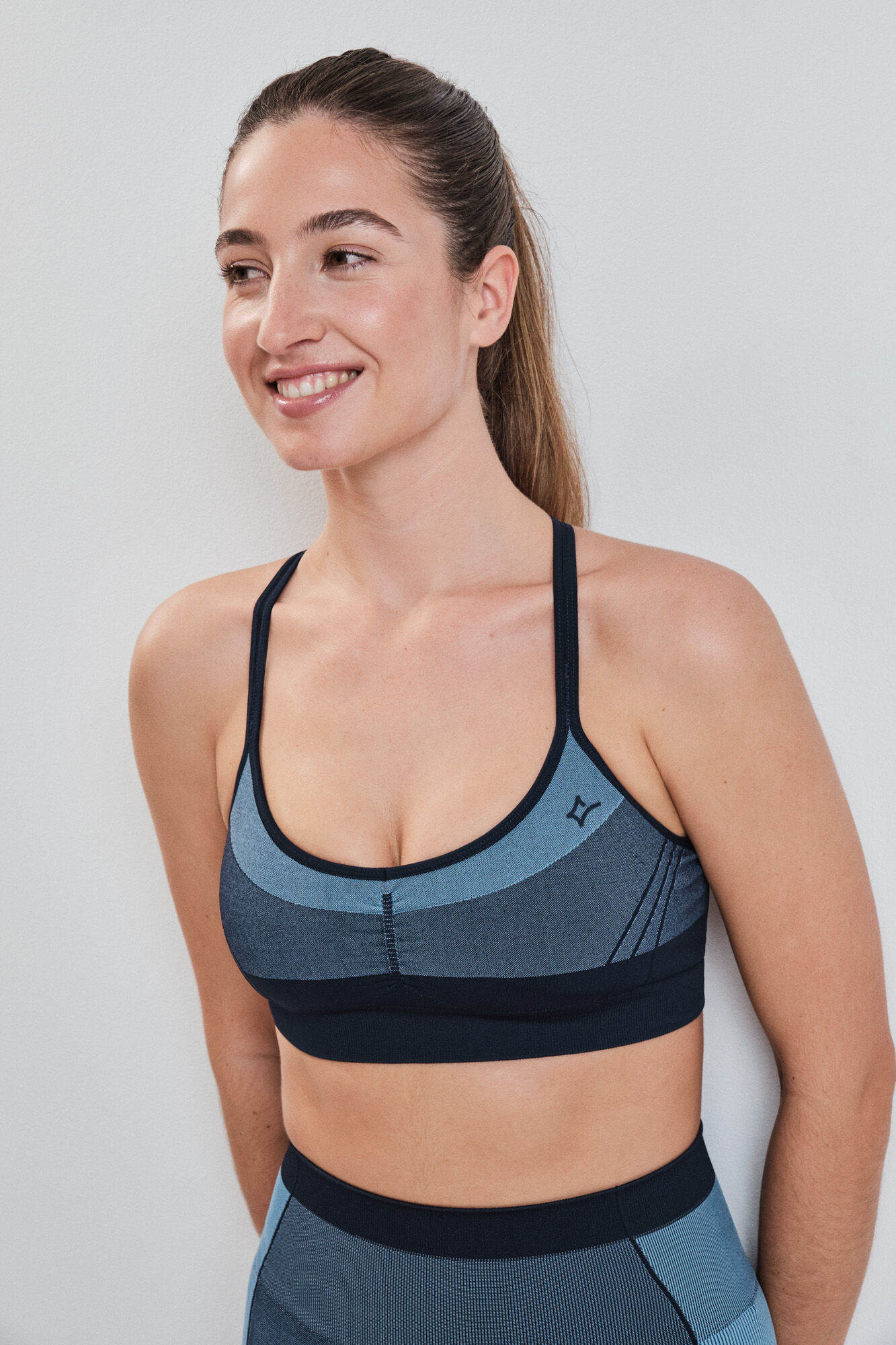 Dash and Stars Blauer SEAMLESS COMFORT Sport-BH