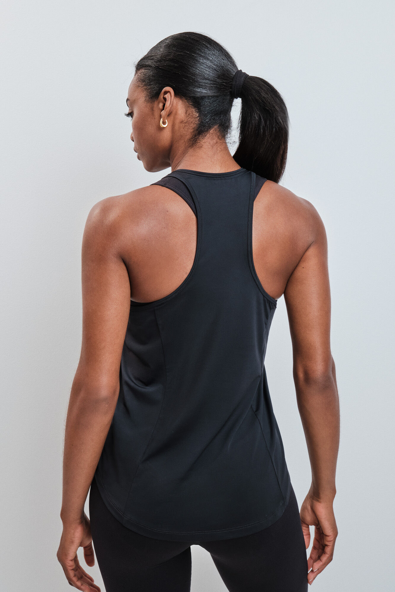 Dash and Stars Black halterneck technical T-shirt