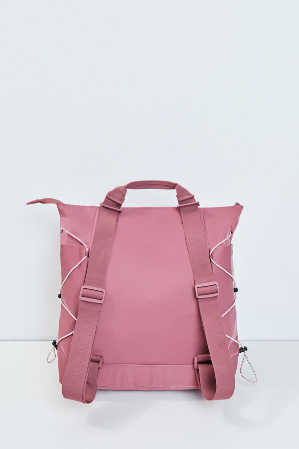 Dash and Stars Black multiway backpack red