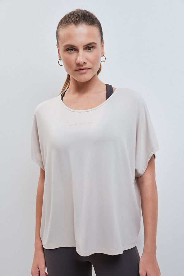 Dash and Stars T-shirt &agrave; manches courtes en modal gris gris