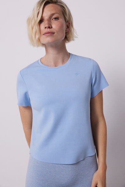 Dash and Stars Baby blue soft feel T-shirt blue