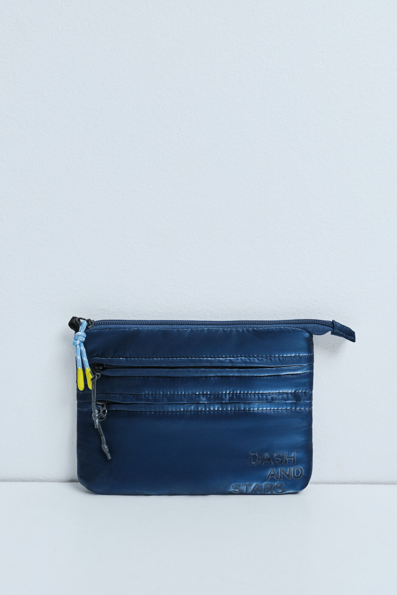 Dash and Stars Blue metallic mini crossbody bag