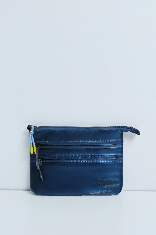 Dash and Stars Blue metallic mini crossbody bag blue