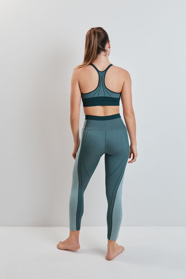 Dash and Stars Leggings SEAMLESS COMFORT crop verde verde