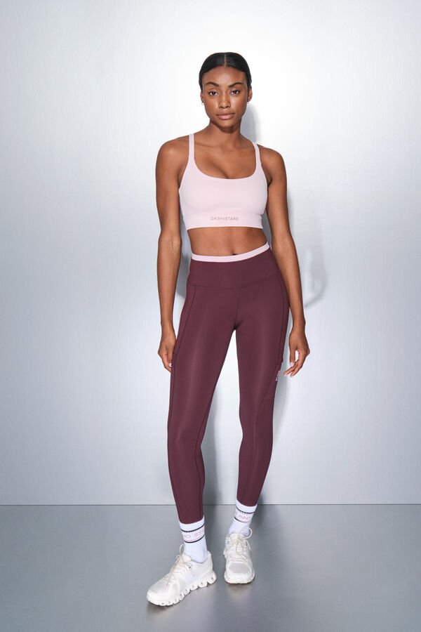 Dash and Stars Leggings THERMAL violets rose