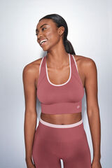 Dash and Stars SEAMLESS COMFORT pink sports bra pink