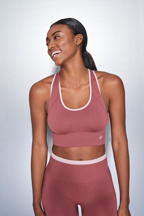 Dash and Stars SEAMLESS COMFORT pink sports bra pink
