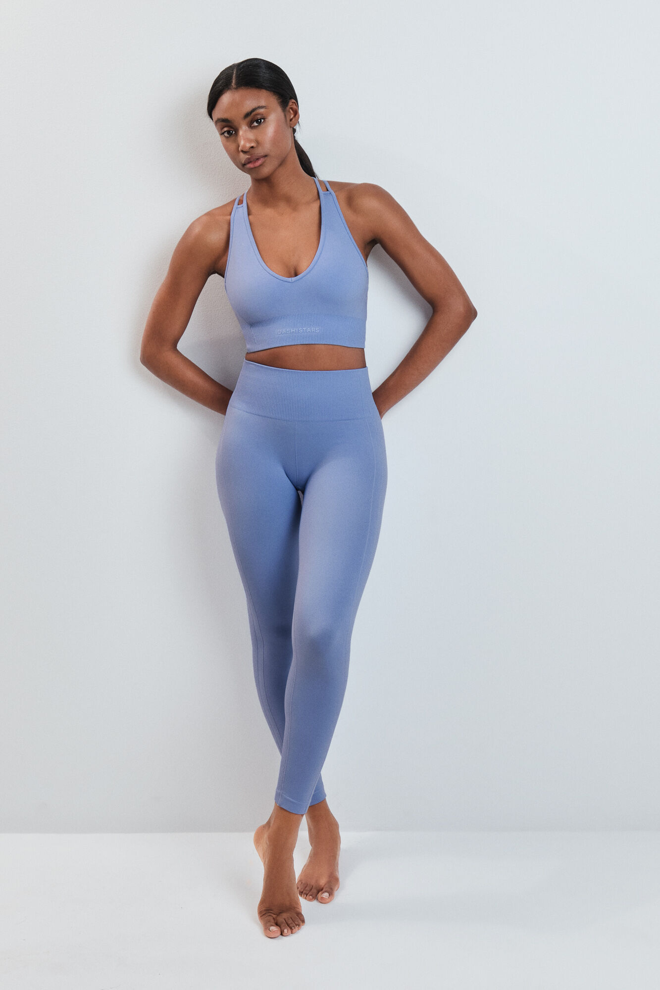Dash and Stars Leggings largo SEAMLESS COMFORT azul