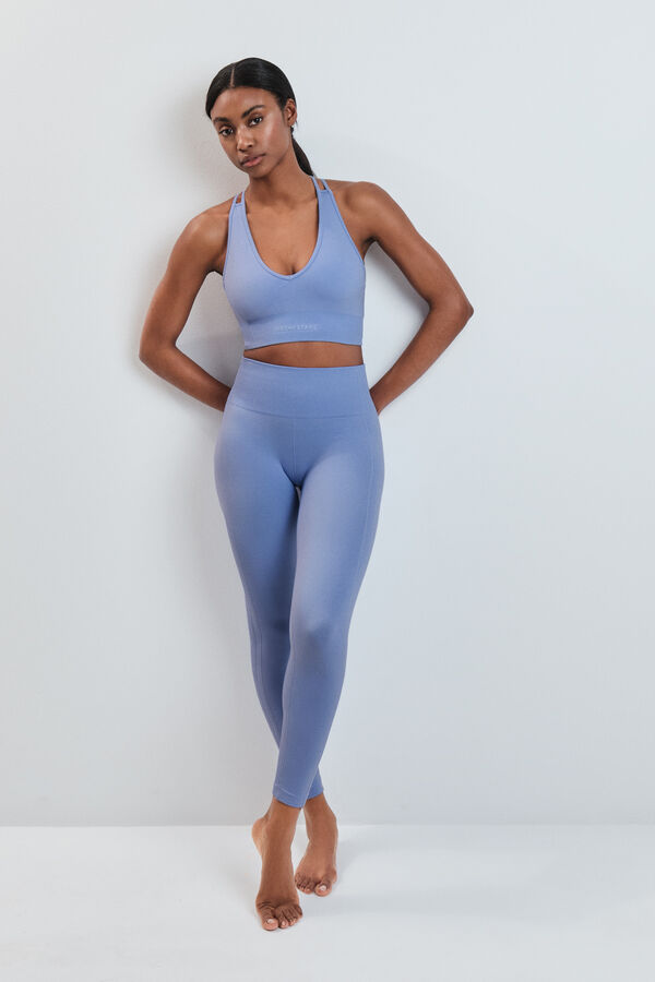 Dash and Stars Blue long leggings SEAMLESS COMFORT blue