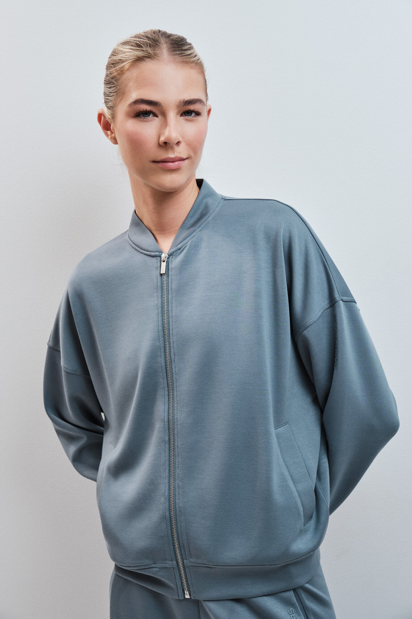 Dash and Stars Green soft touch bomber jacket