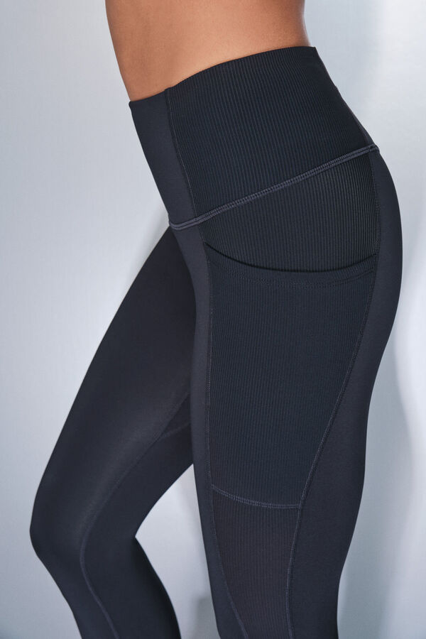 Dash and Stars Legging court noir 4D STRETCH noir