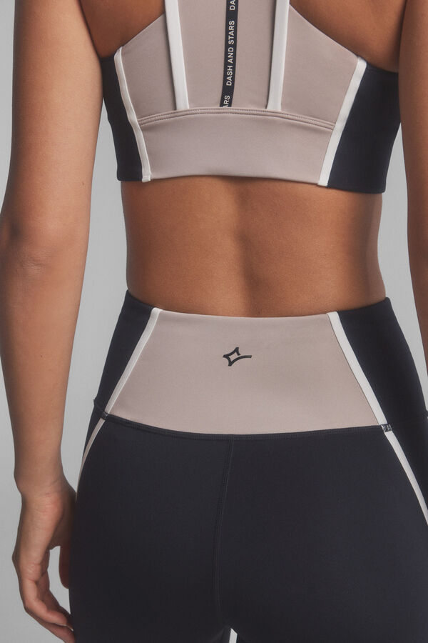 Dash and Stars 4D STRETCH leggings in b & amp print black