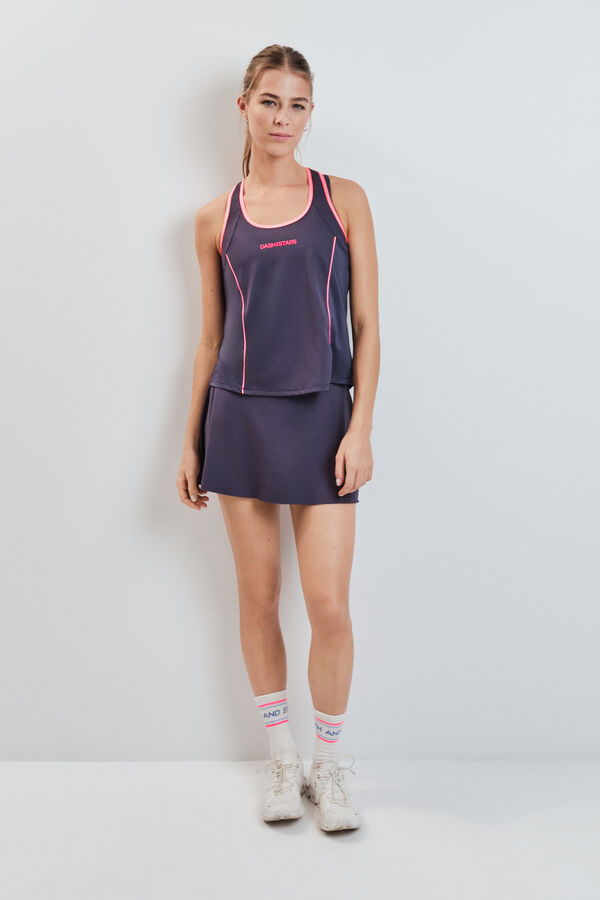 Dash and Stars Grey inner mesh skirt grey