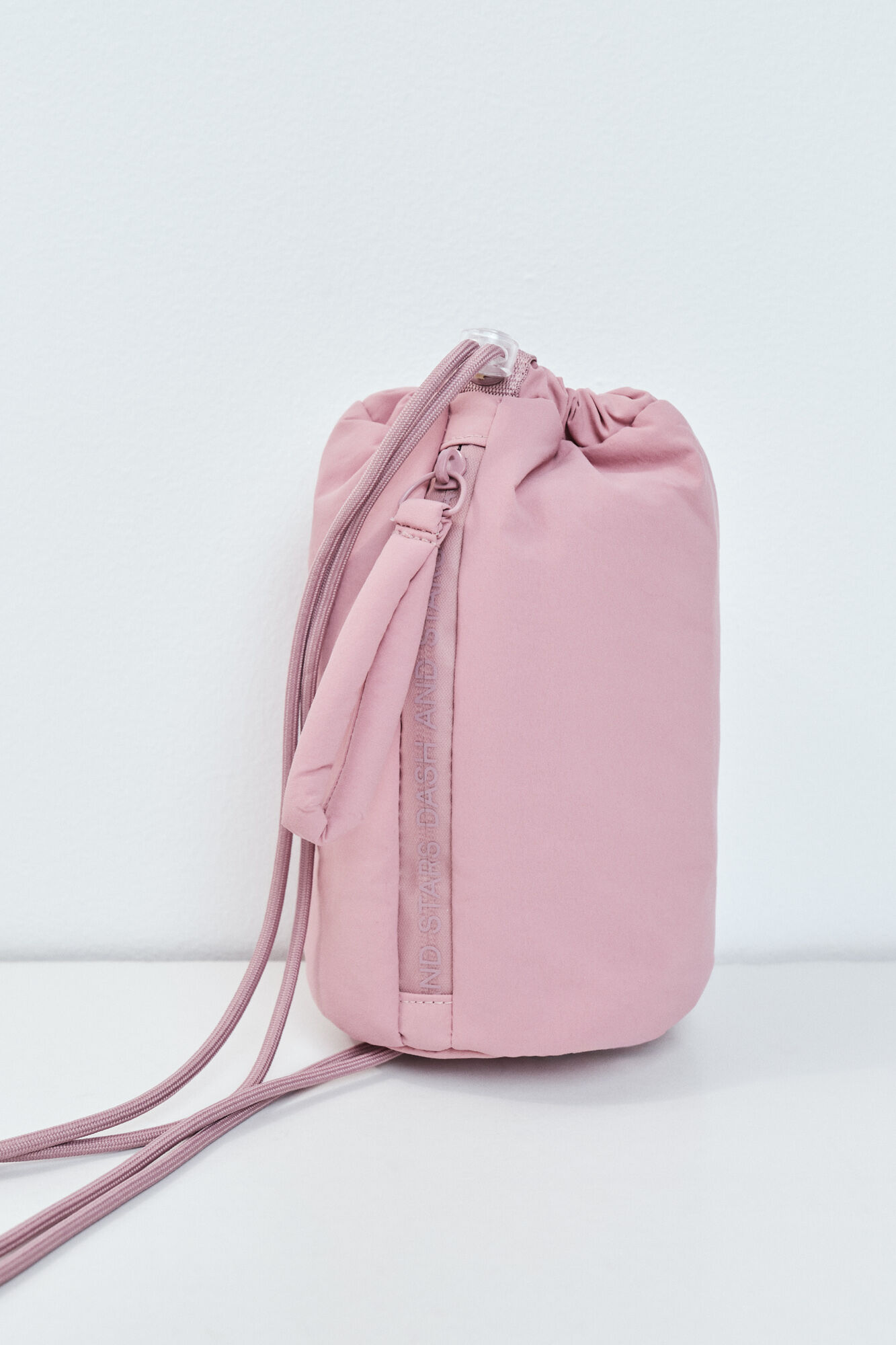 Dash and Stars Pink nylon sports bag