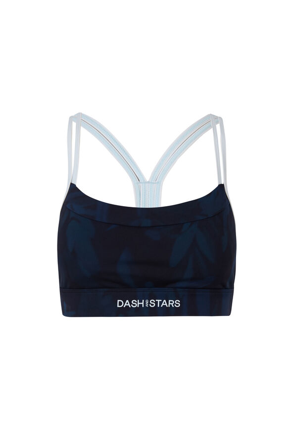 Dash and Stars Green printed sports bra 4D STRECTH green