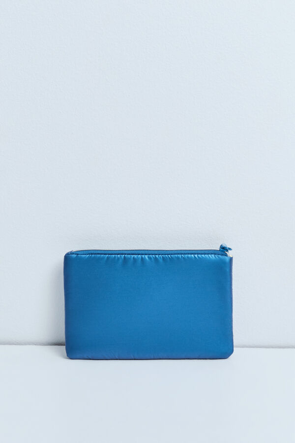 Dash and Stars Metallic blue small vanity case blue