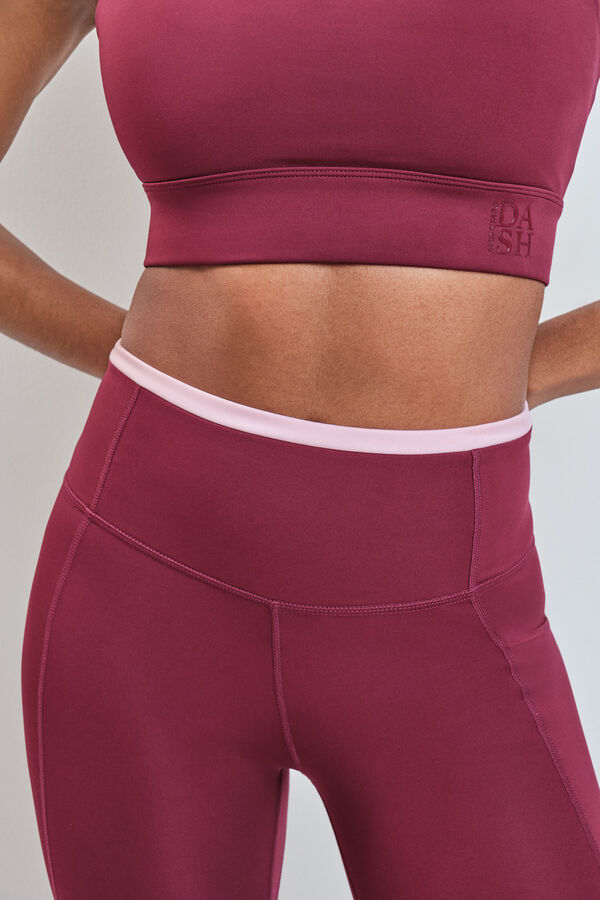 Dash and Stars Bordo 4D STRETCH capri tajice red