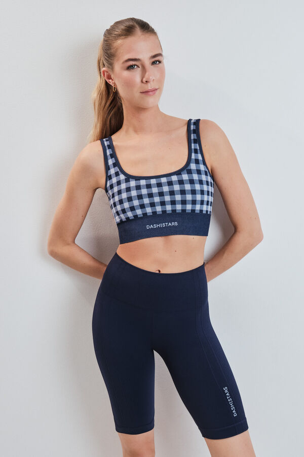 Dash and Stars Leggings SEAMLESS COMFORT ciclista azul azul