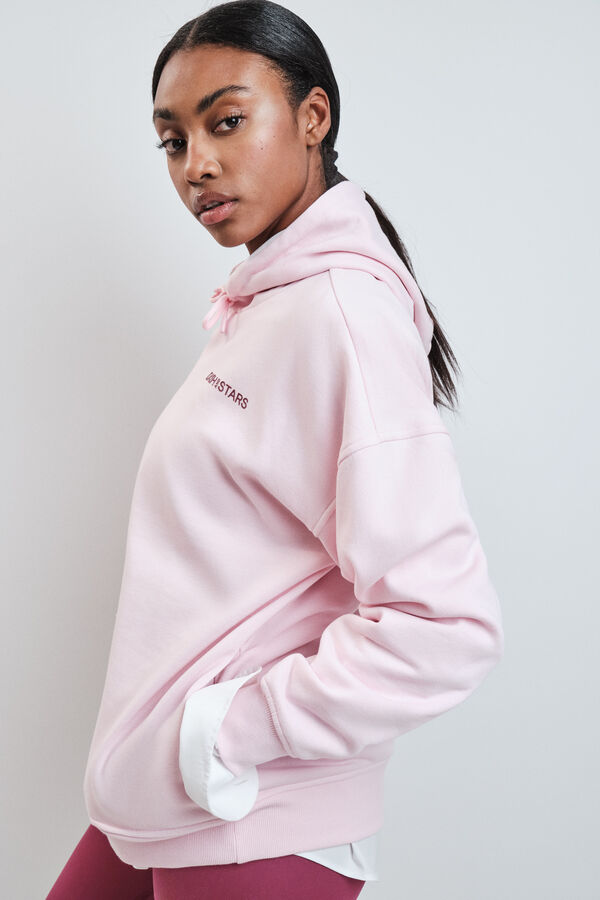 Dash and Stars Roze pamučni duks od pli&scaron;a pink