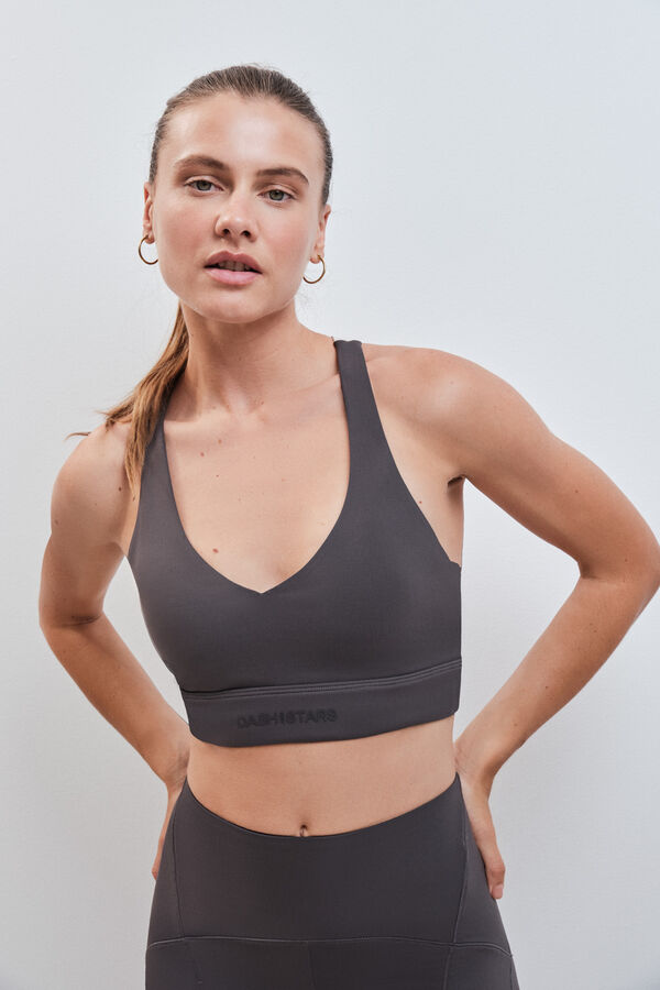 Dash and Stars Grey sports bra SOFT MOVE grey