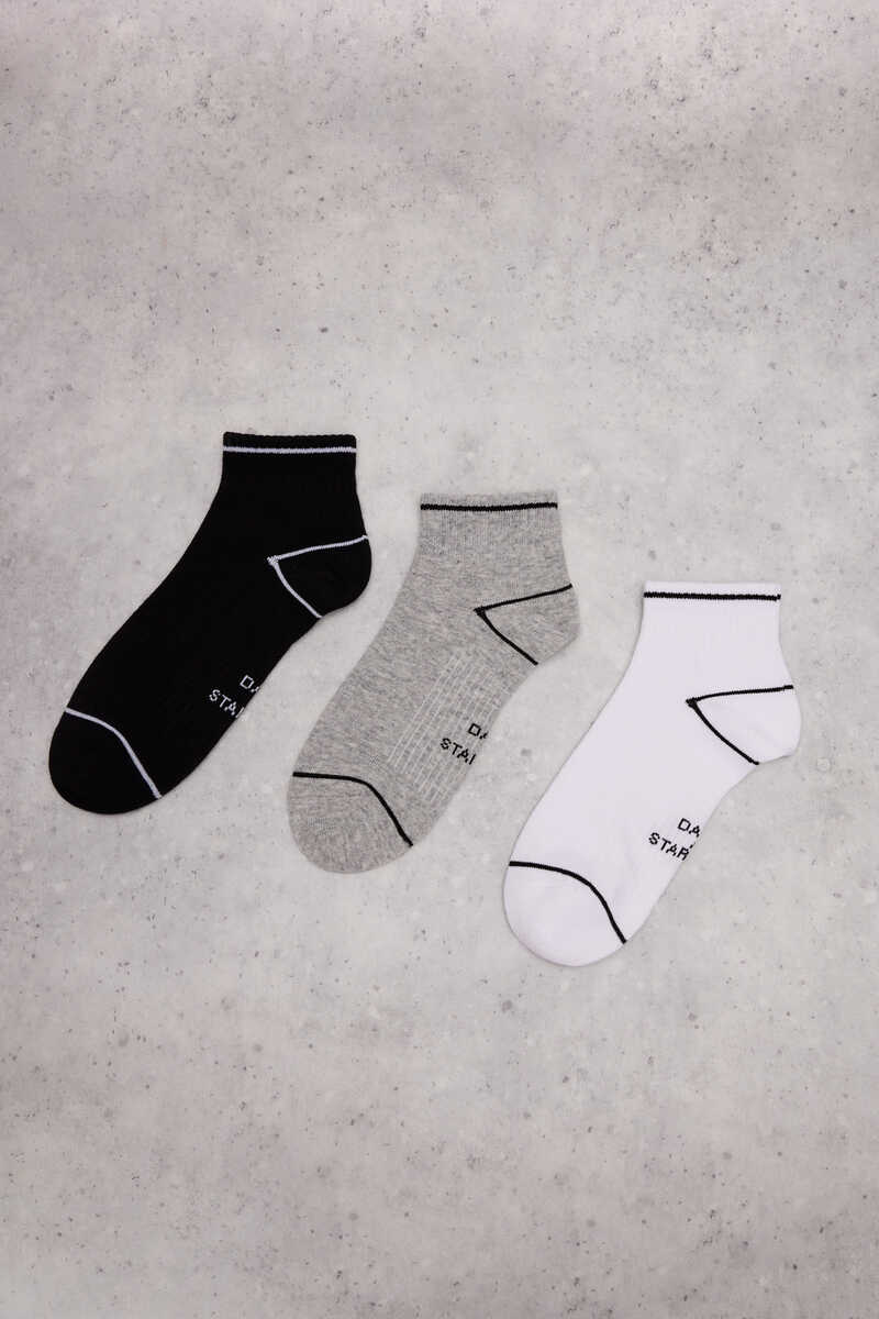 Dash and Stars 3-pack short technical socks black