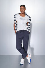 Dash and Stars Long cotton jogger trouser blue