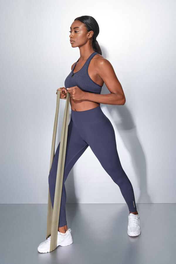 Dash and Stars SEAMLESS COMFORT blue sports bra blue