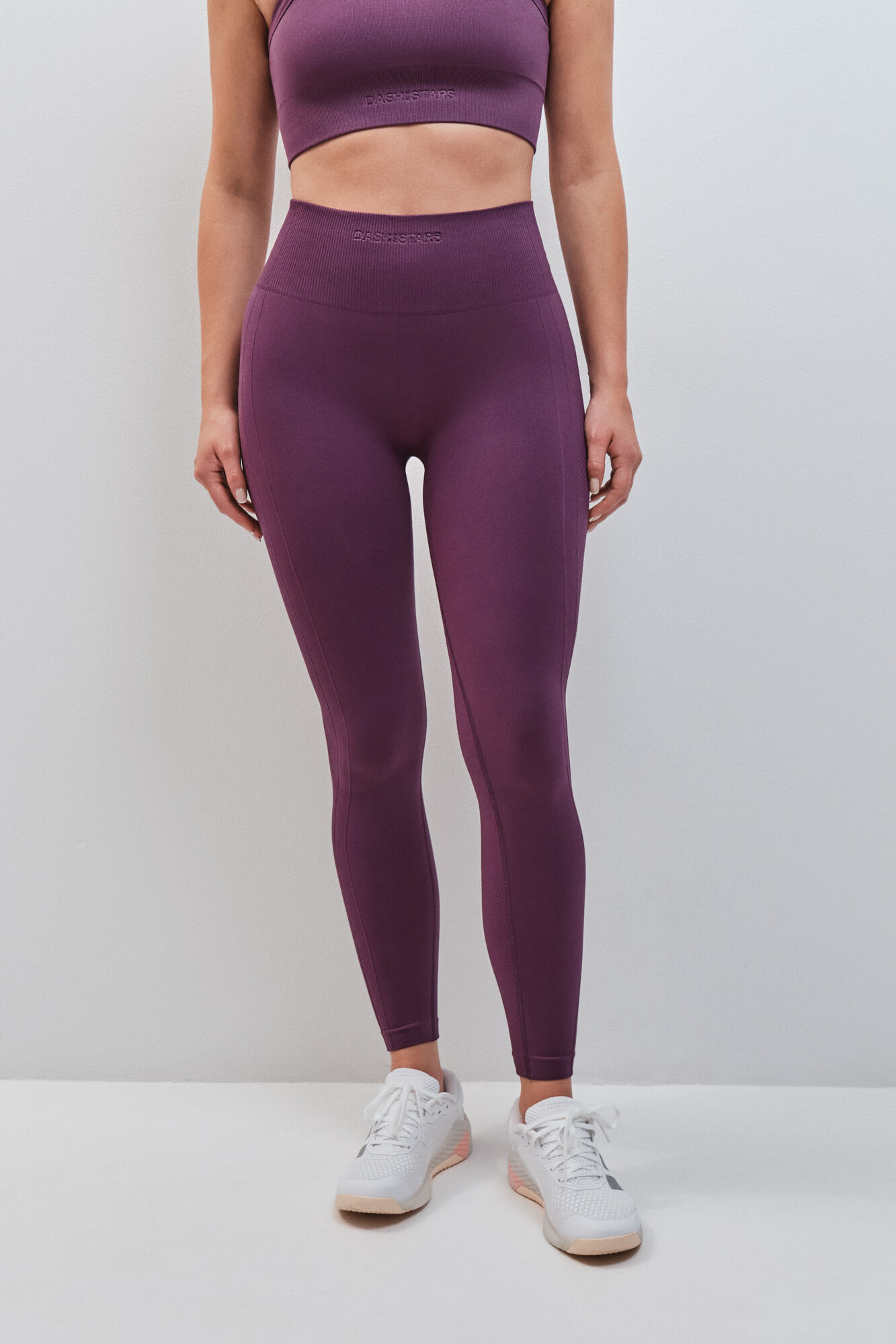 Dash and Stars Burgundy long seamless leggings SEAMLESS COMFORT