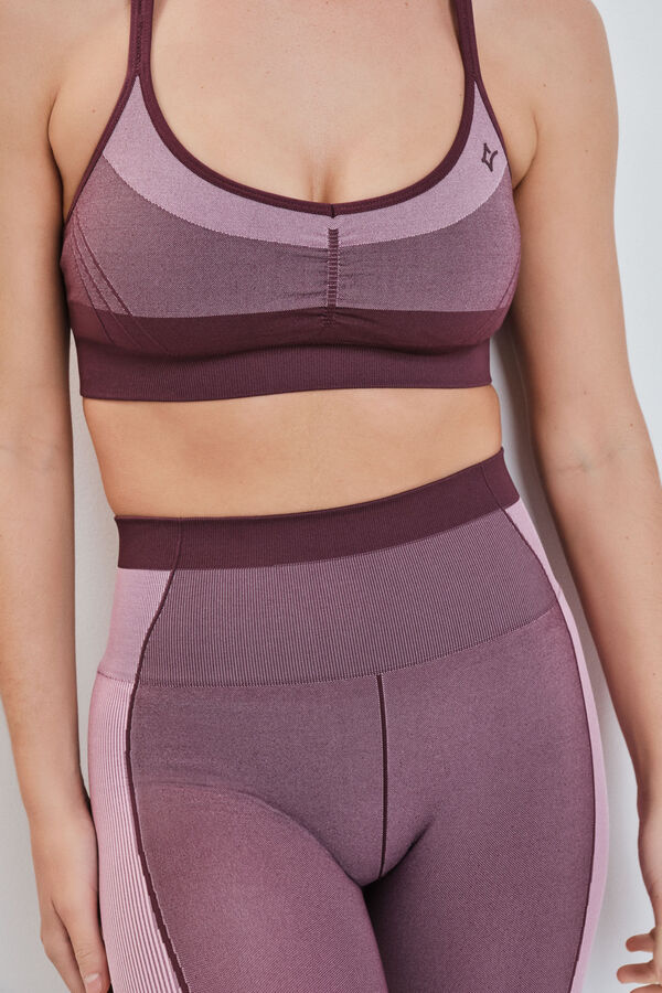 Dash and Stars Leggings SEAMLESS COMFORT crop rosa rosa