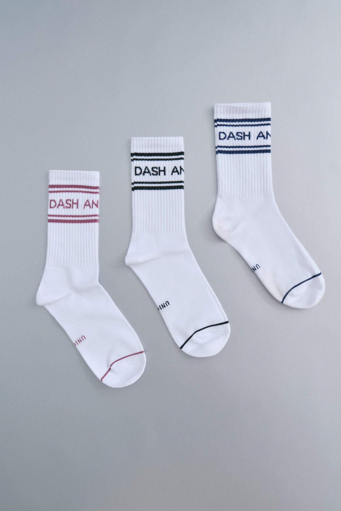 Dash and Stars Black cotton technical socks with logo 
