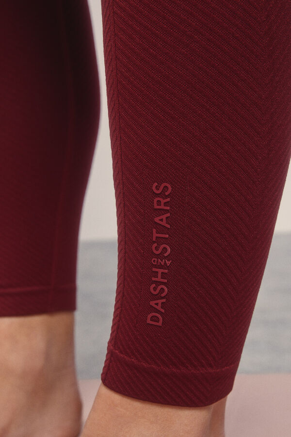 Dash and Stars SEAMLESS COMFORT burgundy leggings red