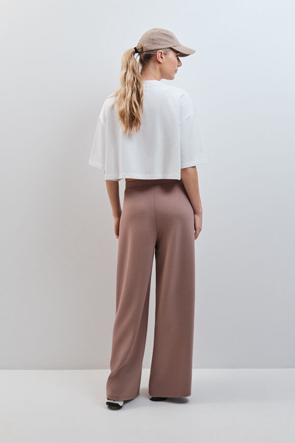 Dash and Stars Pantalon long ample marron nude
