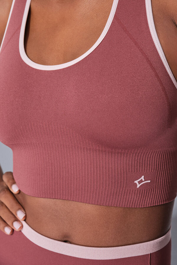 Dash and Stars SEAMLESS COMFORT pink sports bra pink