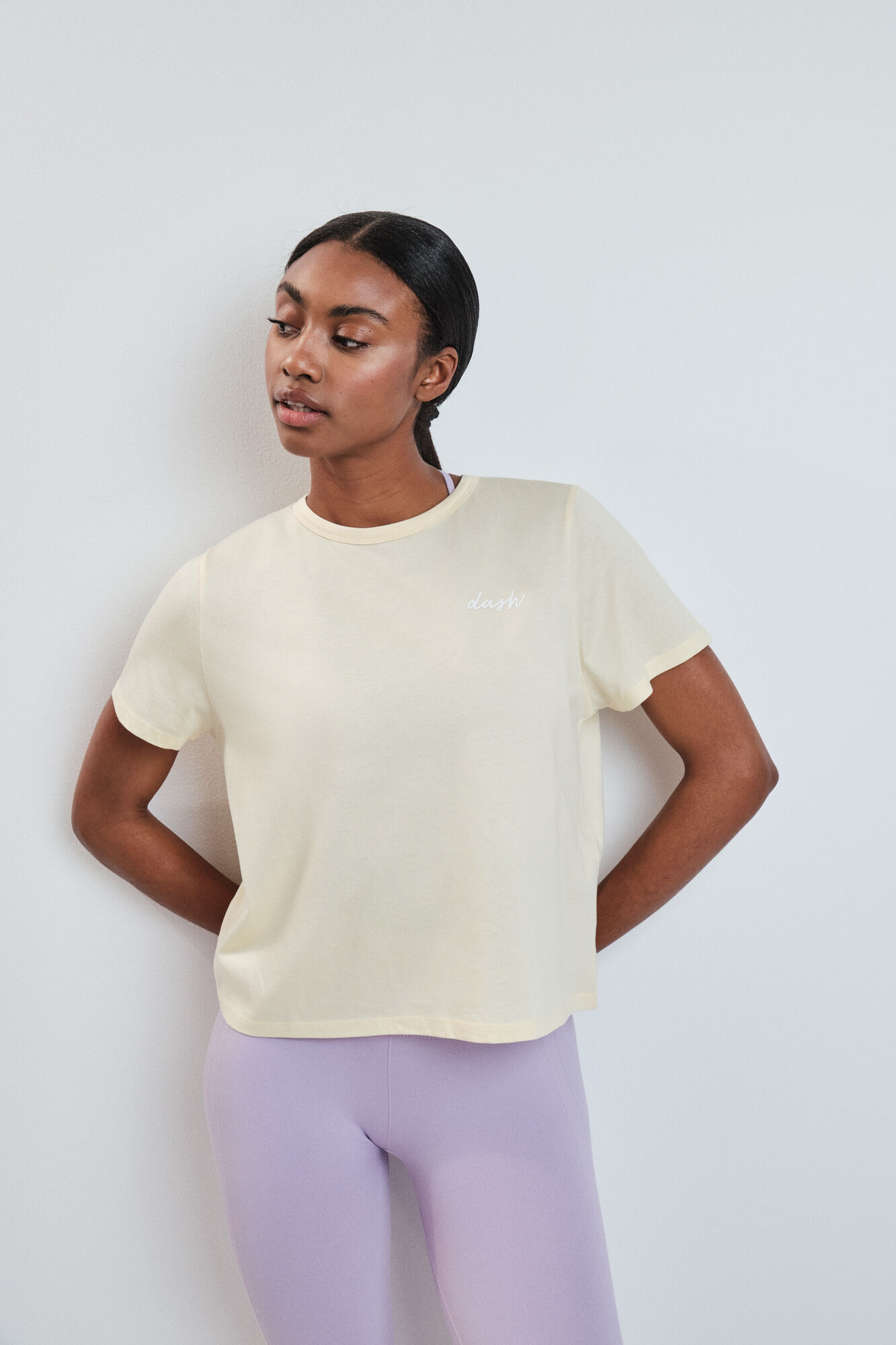 Dash and Stars Yellow extra soft short-sleeved T-shirt