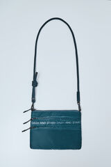 Dash and Stars Green metallic small handbag blue