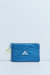 Dash and Stars Metallic blue small vanity case blue
