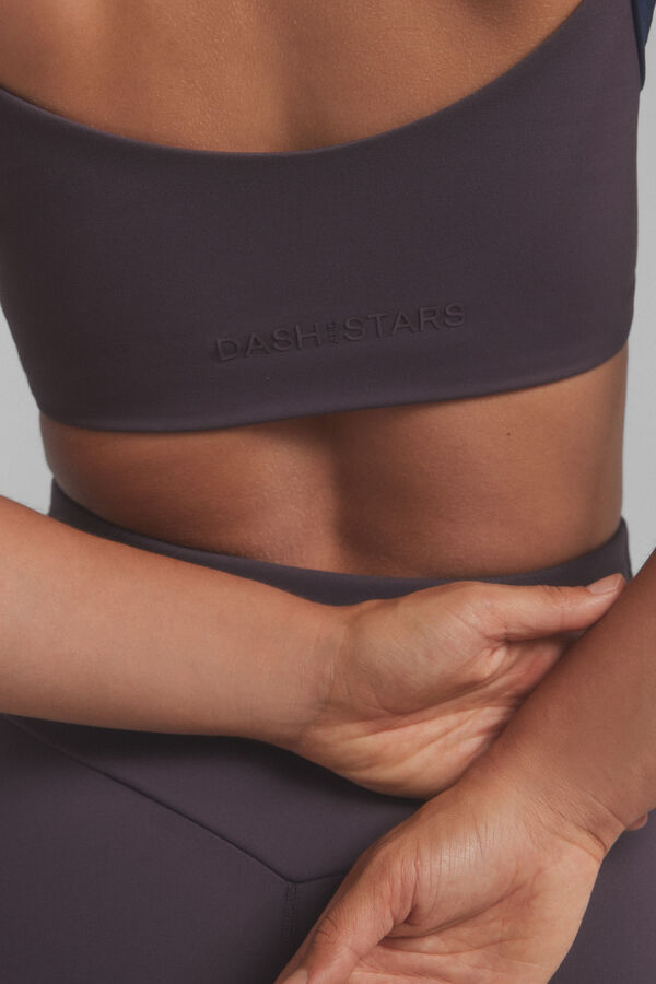 Dash and Stars SOFT MOVE brown sports bra. Special collaboration @ffitcoco nude