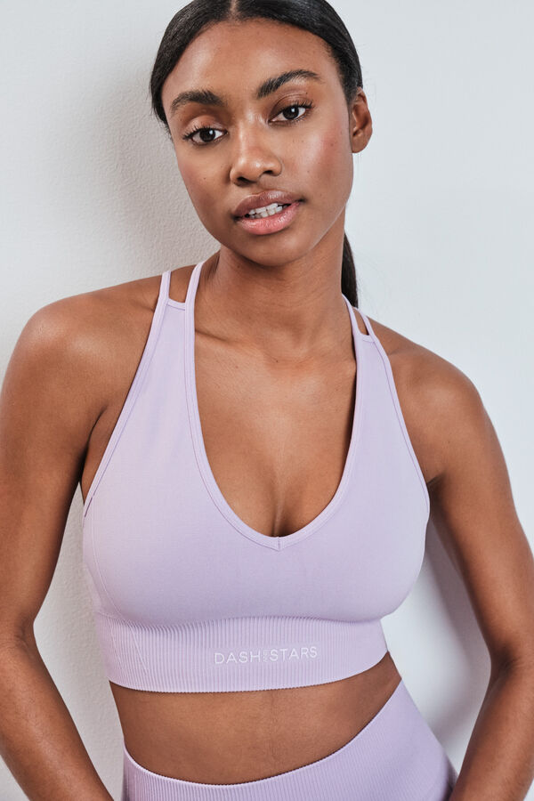 Dash and Stars Lila SEAMLESS COMFORT sportski grudnjak pink