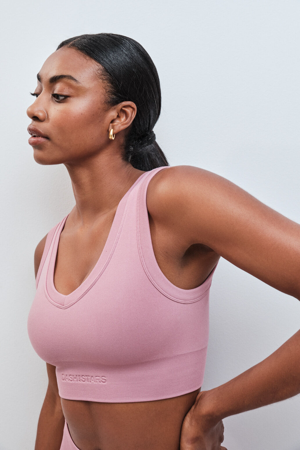 Dash and Stars Burgundy SEAMLESS COMFORT sports bra