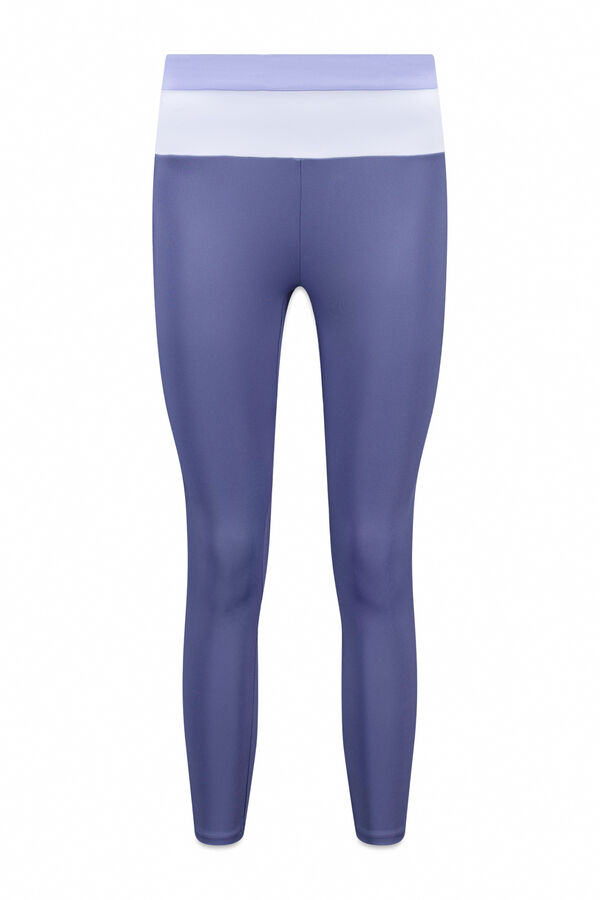 Dash and Stars Leggings crop 4D STRETCH color block azul azul