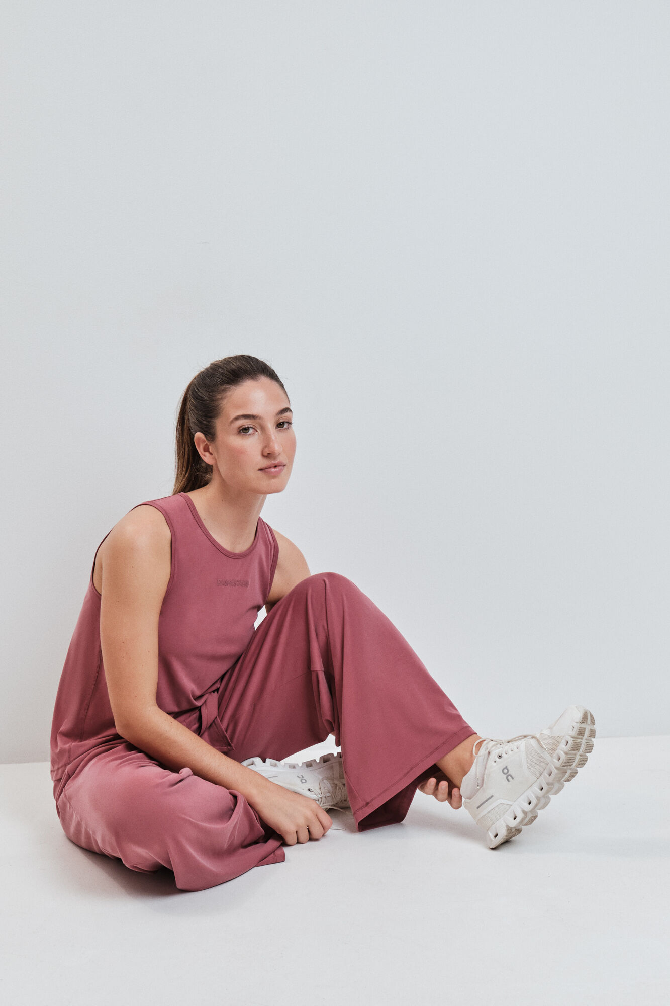 Dash and Stars Burgundy soft touch sleeveless T-shirt