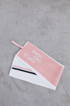 Dash and Stars Toalla 100% algodón rayas rosa estampado