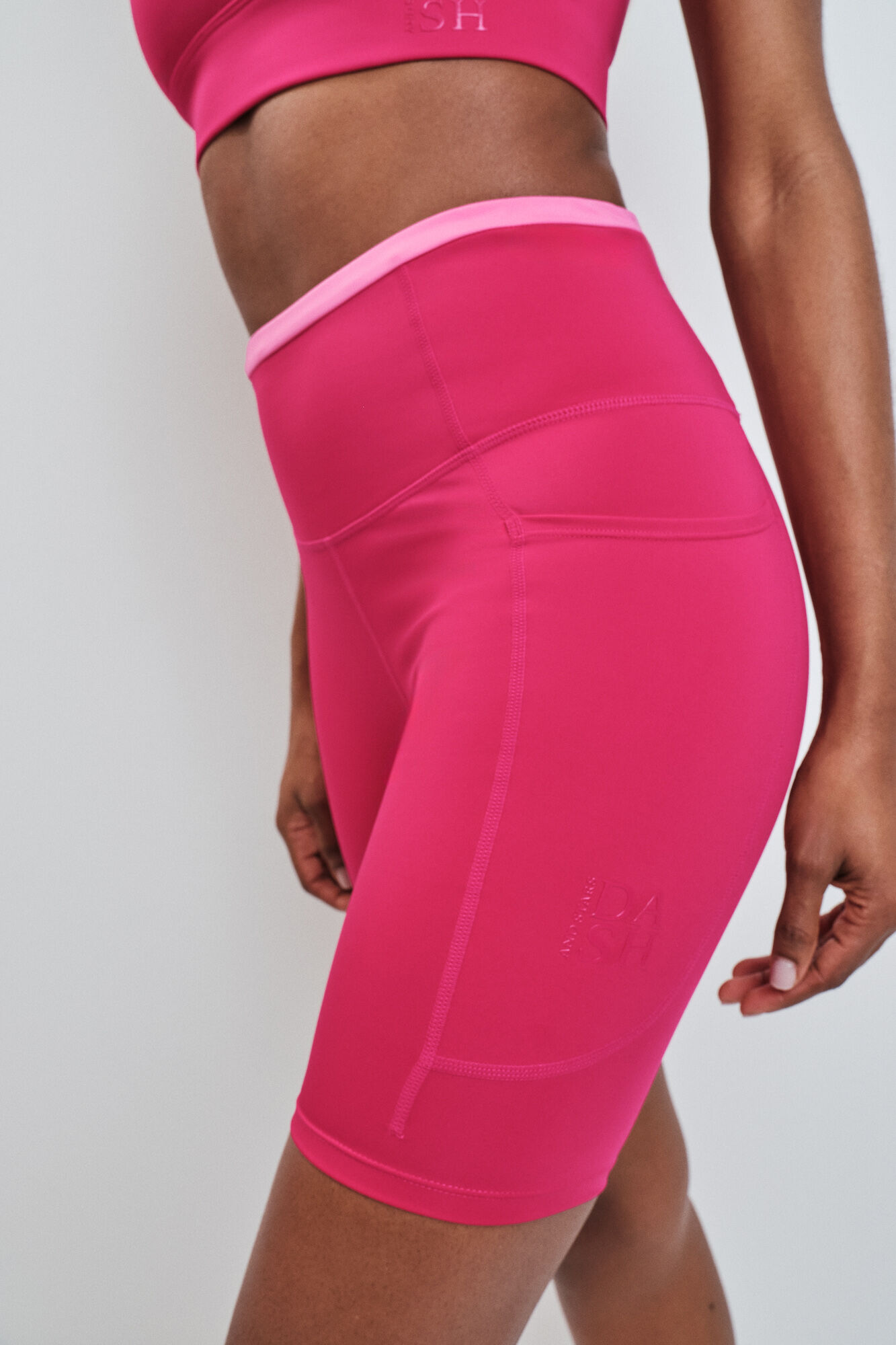 Dash and Stars Pink biker leggings 4D STRETCH