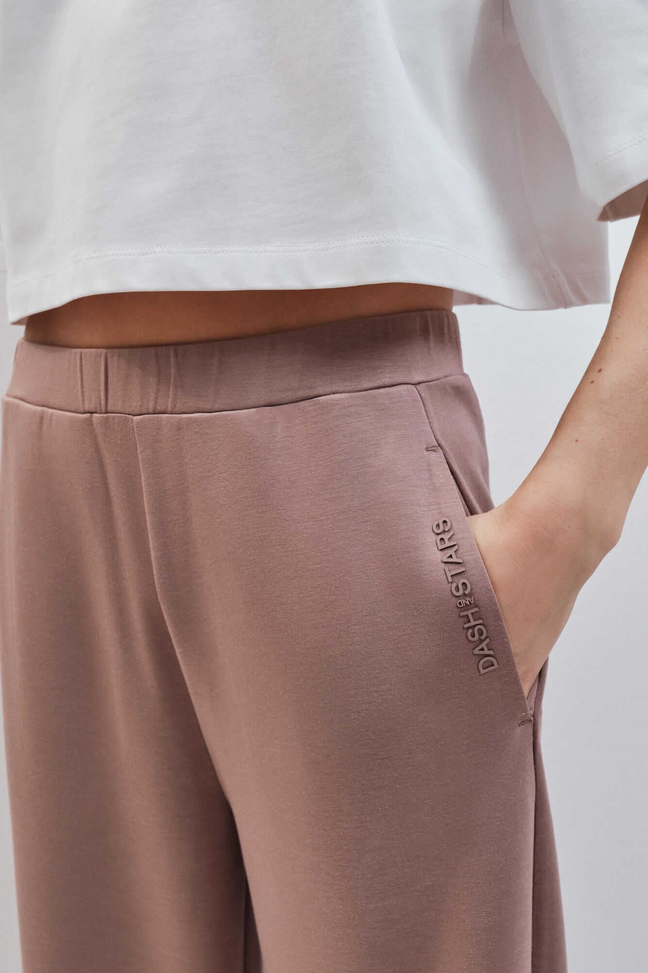 Dash and Stars Pantalon long ample marron