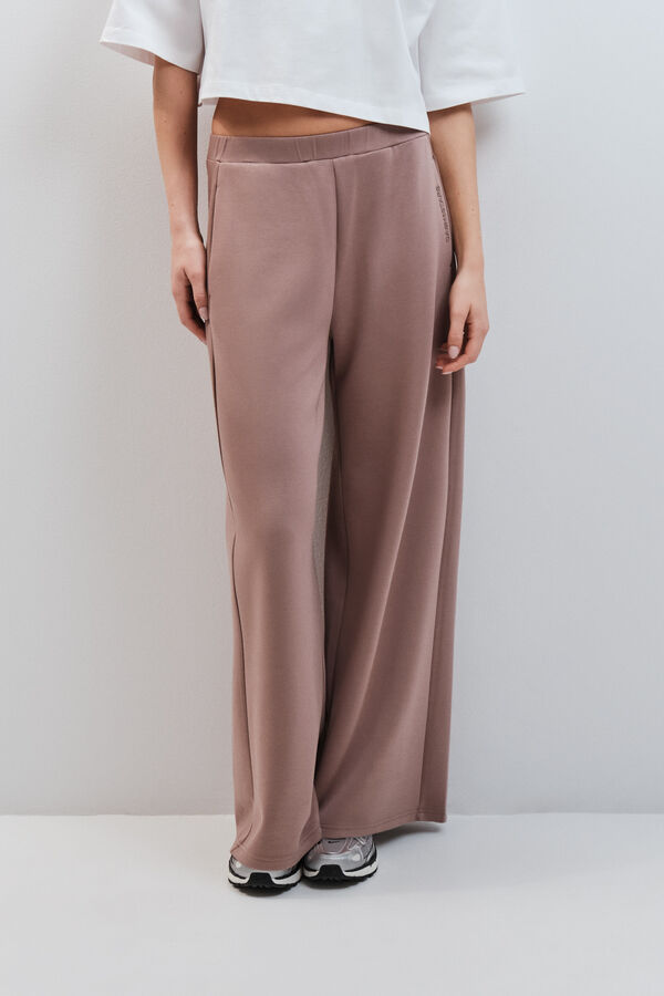 Dash and Stars Pantalon long ample marron nude
