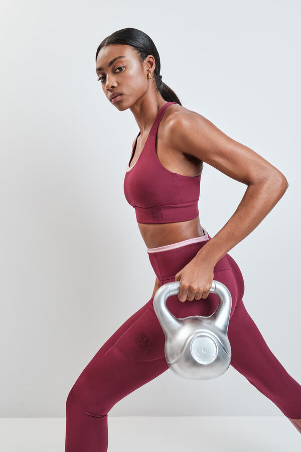 Dash and Stars Bordo 4D STRETCH sportski grudnjak red