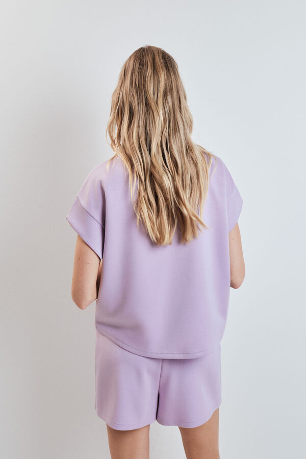 Dash and Stars Rosa weite Shorts aus weicher Viskose Rosa