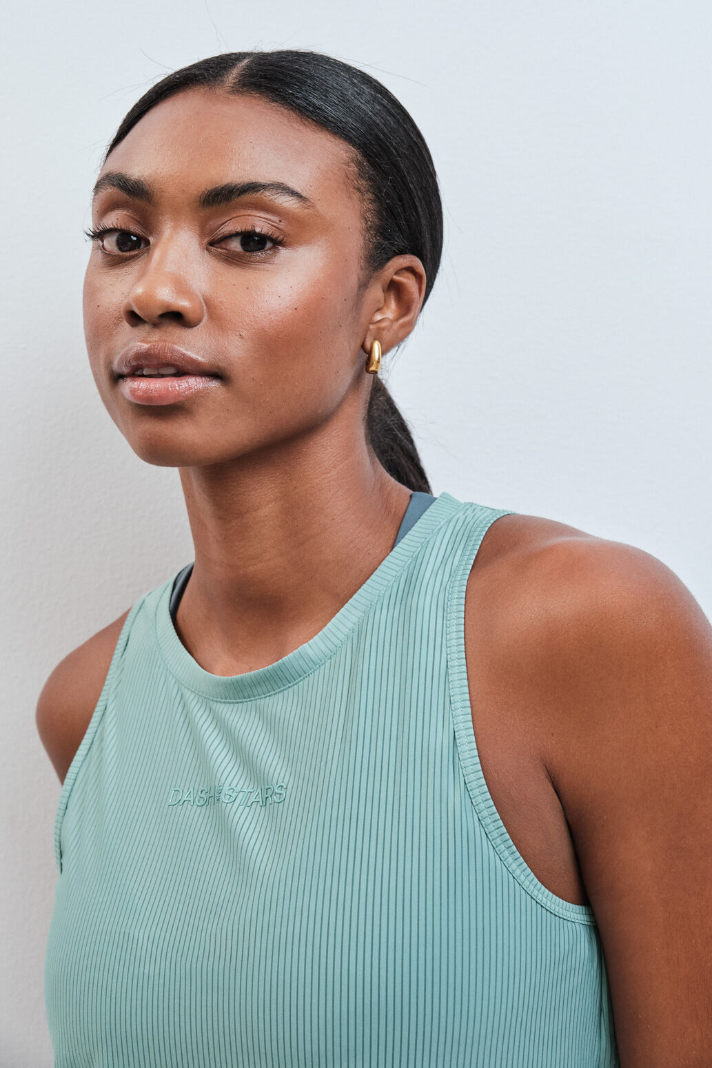 Dash and Stars T-shirt dos nu semi-transparent vert