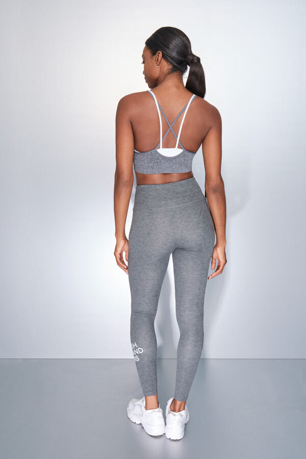 Dash and Stars Long gray leggings grey