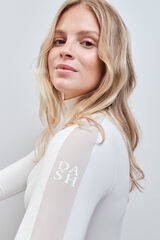 Dash and Stars T-shirt manches longues blanc beige